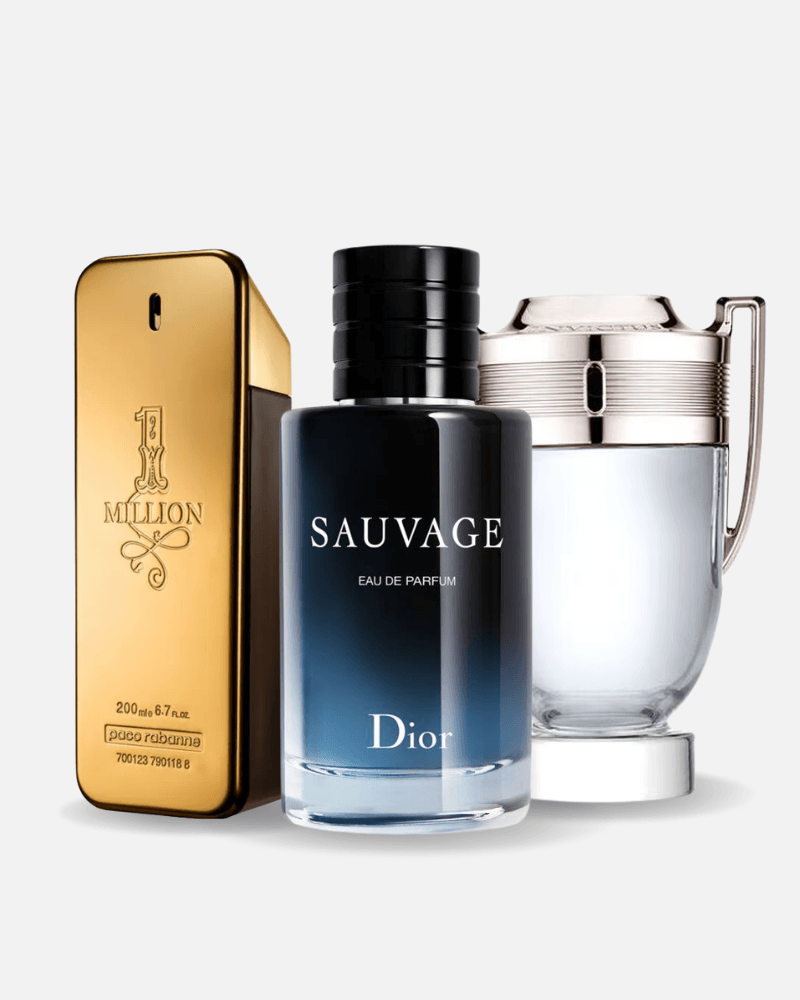 Combo de 3 Perfumes: Paco Rabanne ONE MILLION, Dior SAUVAGE e Paco Rabanne INVICTUS 100ml