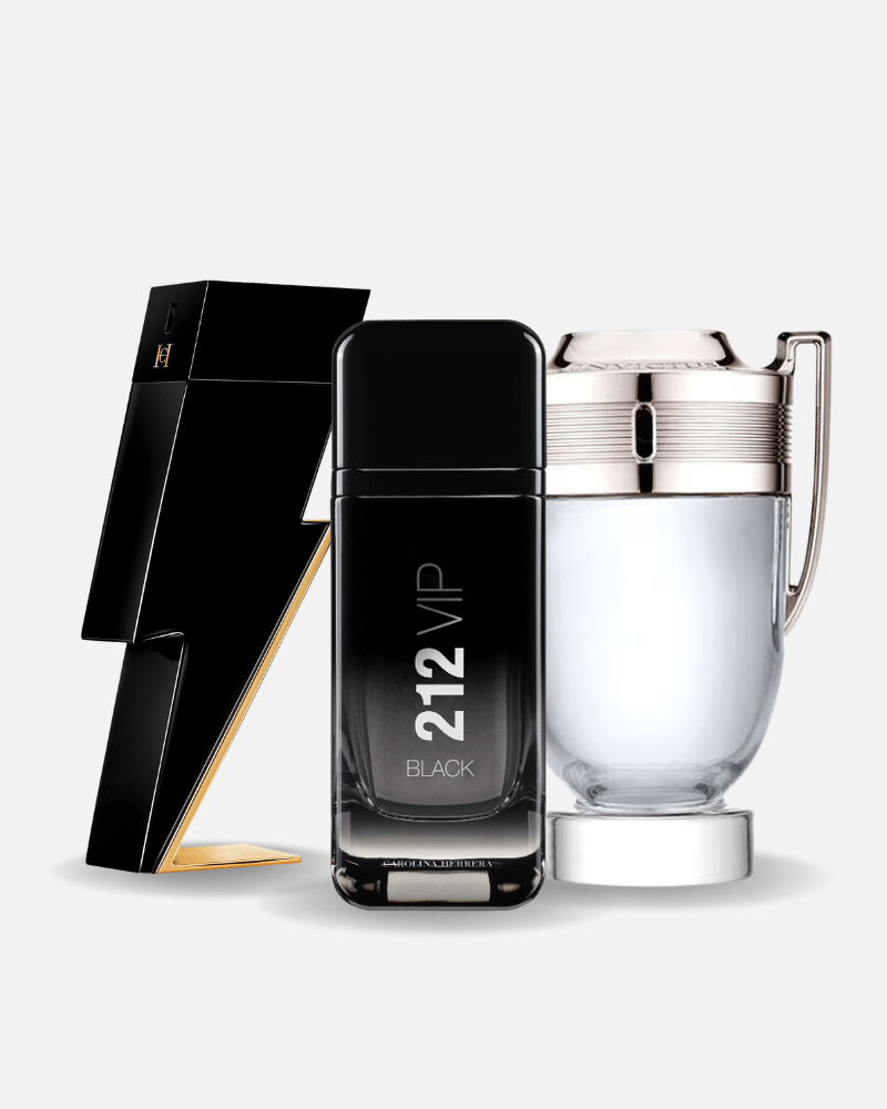 Set di 3 profumi: Carolina Herrera BAD BOY, Carolina Herrera 212 VIP BLACK e Paco Rabanne INVICTUS 100ml