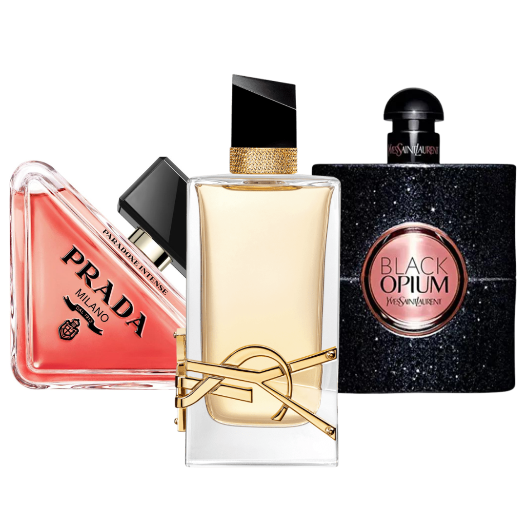 Combo de 3 Perfumes: Prada Paradoxe, Black Opium Yves Saint Laurent, Libre 100ml